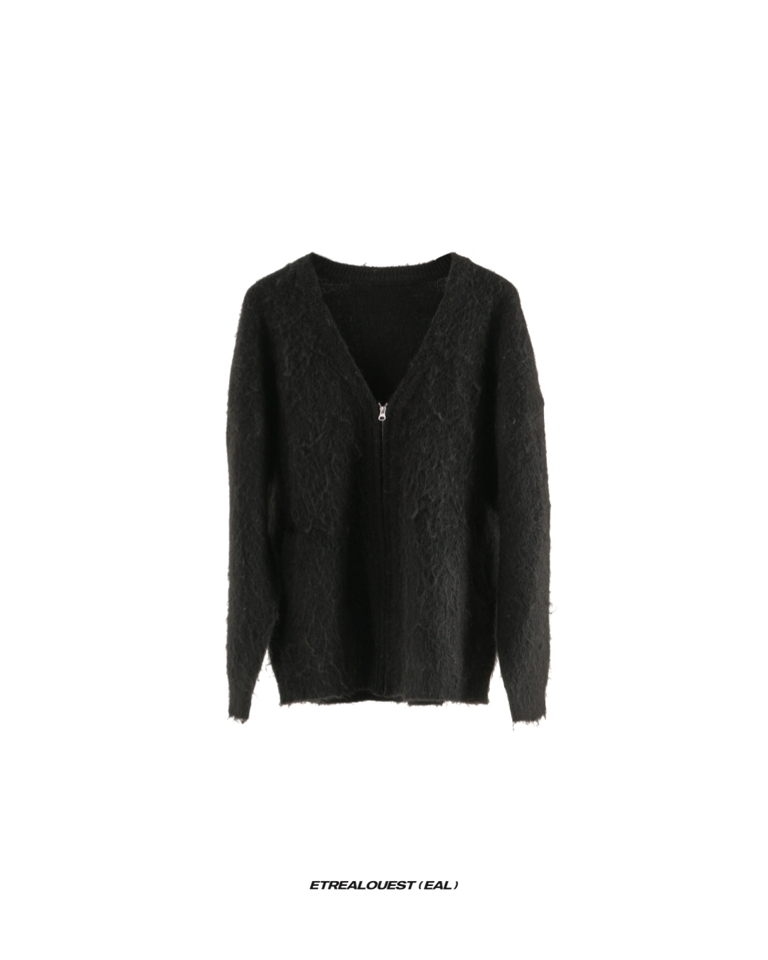 E‘TREALOUEST Logo Zip-up Mohair Cardigan 兩色