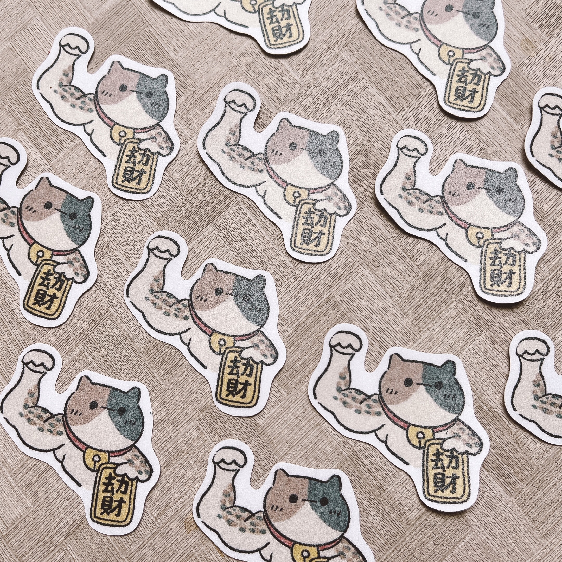 嗨賴 x LUMOS｜喵的劫財貓 招財防水貼紙