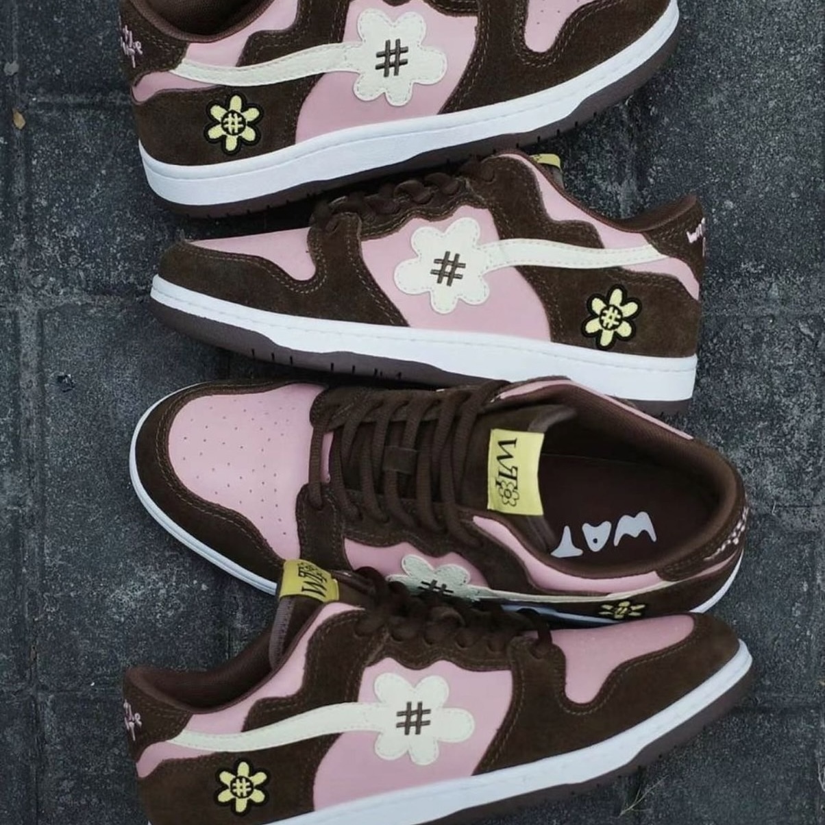 WATER THE PLANT Cotton Candy 日本限定 麂皮 刺繡 復古 櫻桃棕