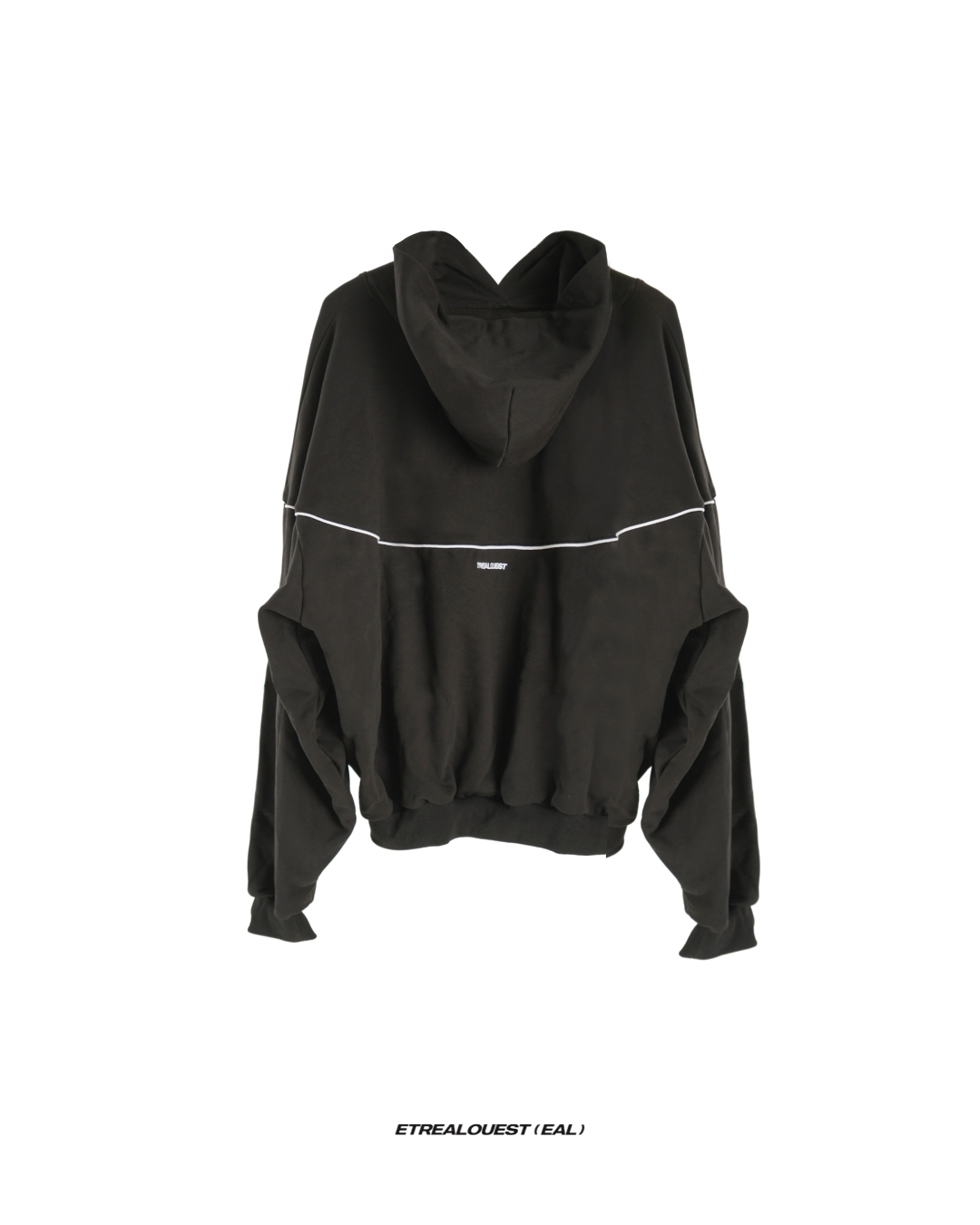 E‘TREALOUEST White Logo Hoodie