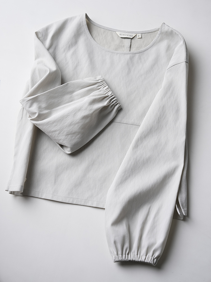 春日島嶼長袖上衣-海沫