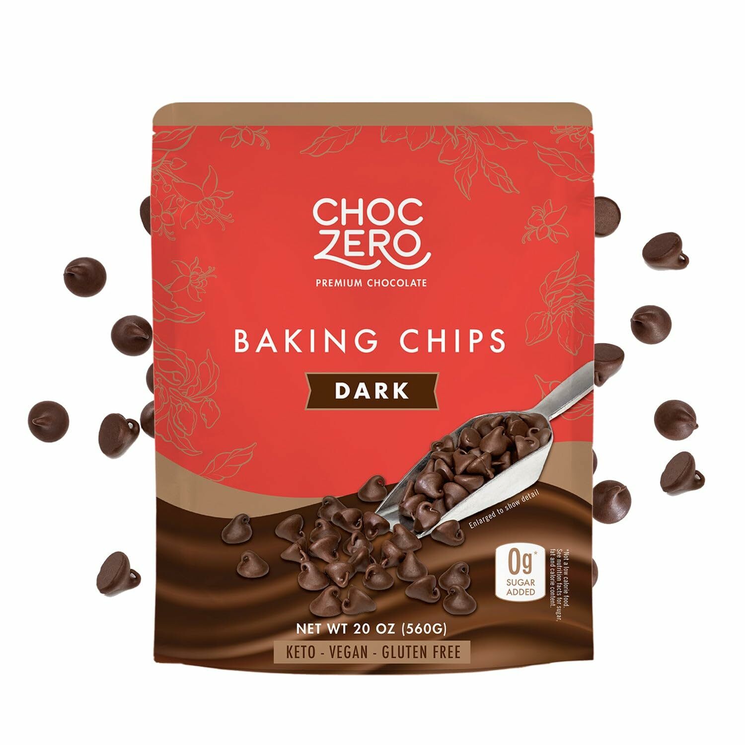 Choczero 無糖黑朱古力粒 560g 大大包