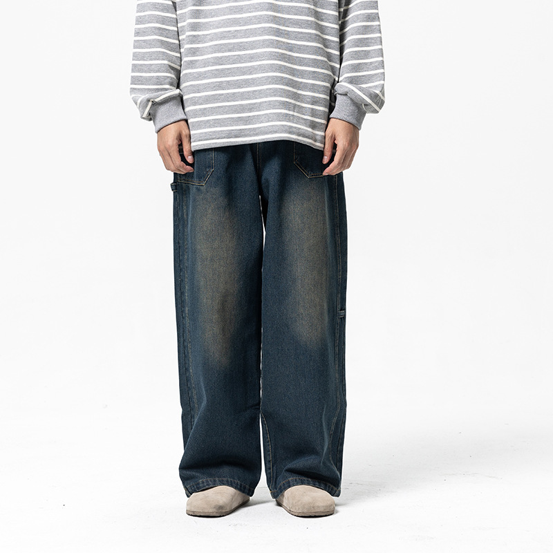 1M25 直筒水洗仿舊感牛仔褲 兩色