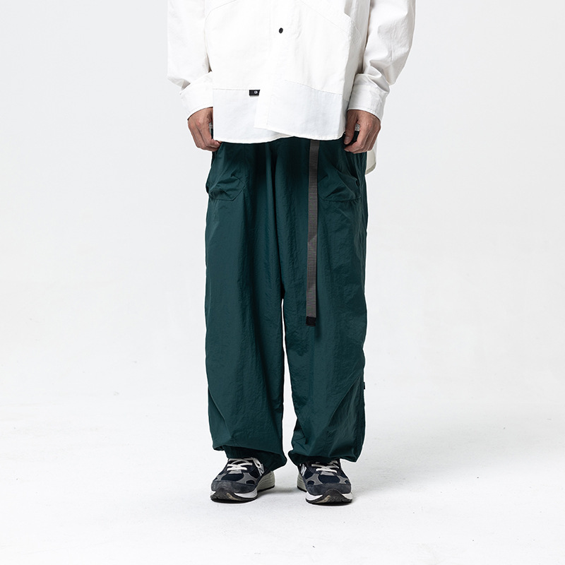 1M24 百搭素色繫帶造型工裝褲 兩色