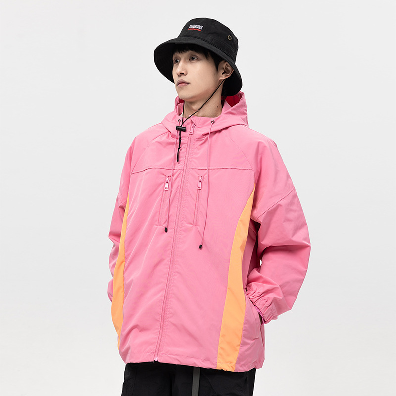 1M18 日系拼接撞色防風外套 兩色