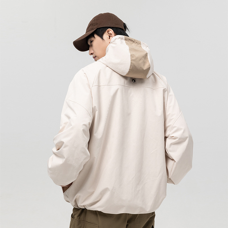 1M18 日系拼接撞色防風外套 兩色
