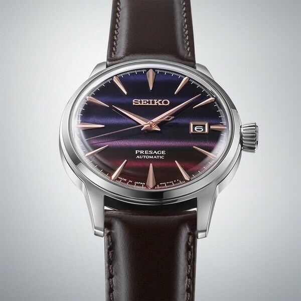 【SEIKO 精工】Presage Purple Sunset 紫色日落 STAR BAR調酒系列 聯名限量機械錶4R35-06F0P 40.5mm 現代鐘錶