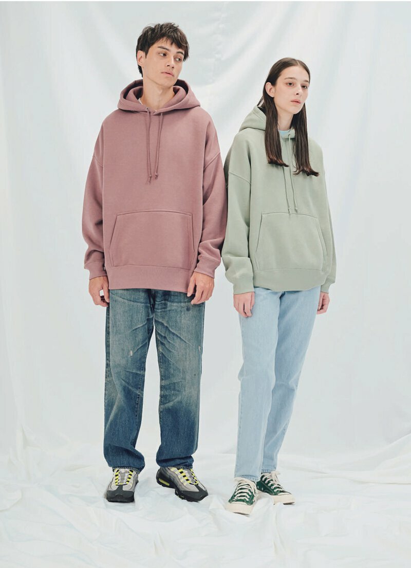 United Athle 10oz 寬版落肩帽T 內刷毛 日系 連帽T恤 素面 5631-01