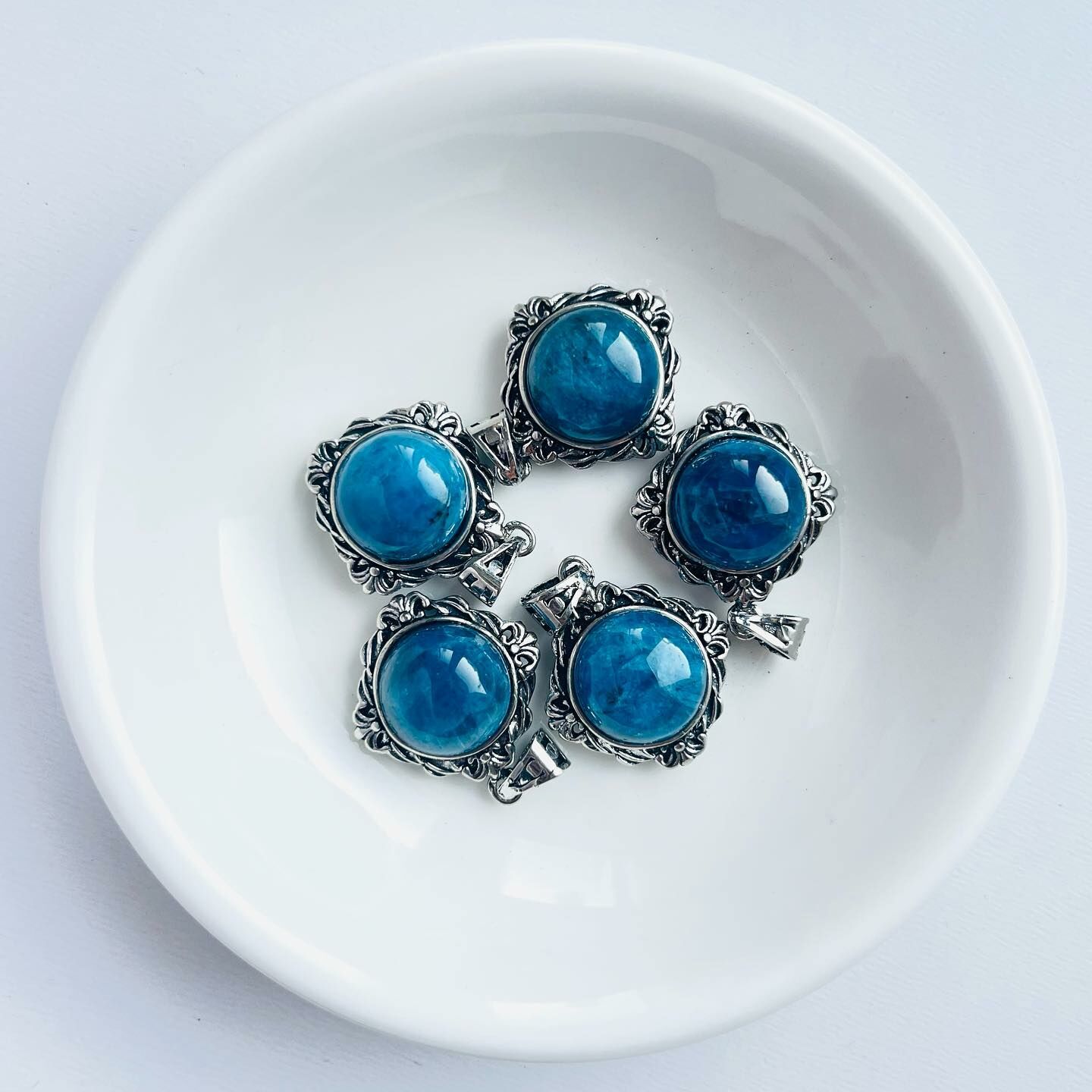 [原石] 藍磷灰石 項鍊吊墜