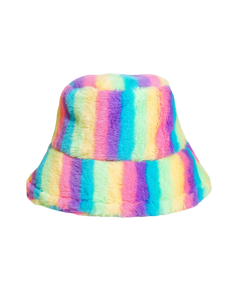 毛毛彩虹漁夫帽