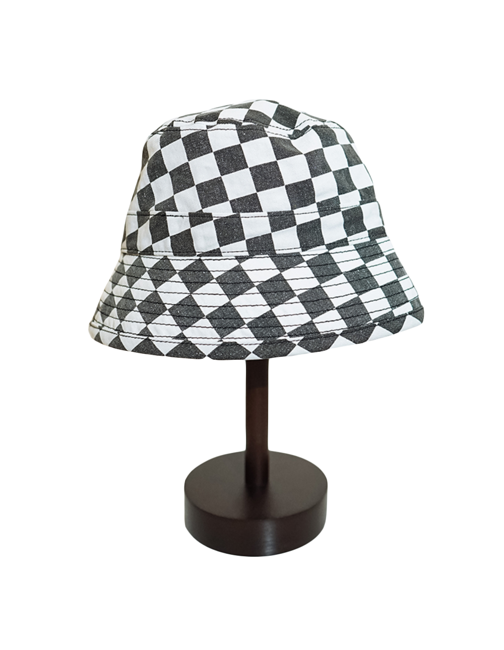 棋盤格紋漁夫帽