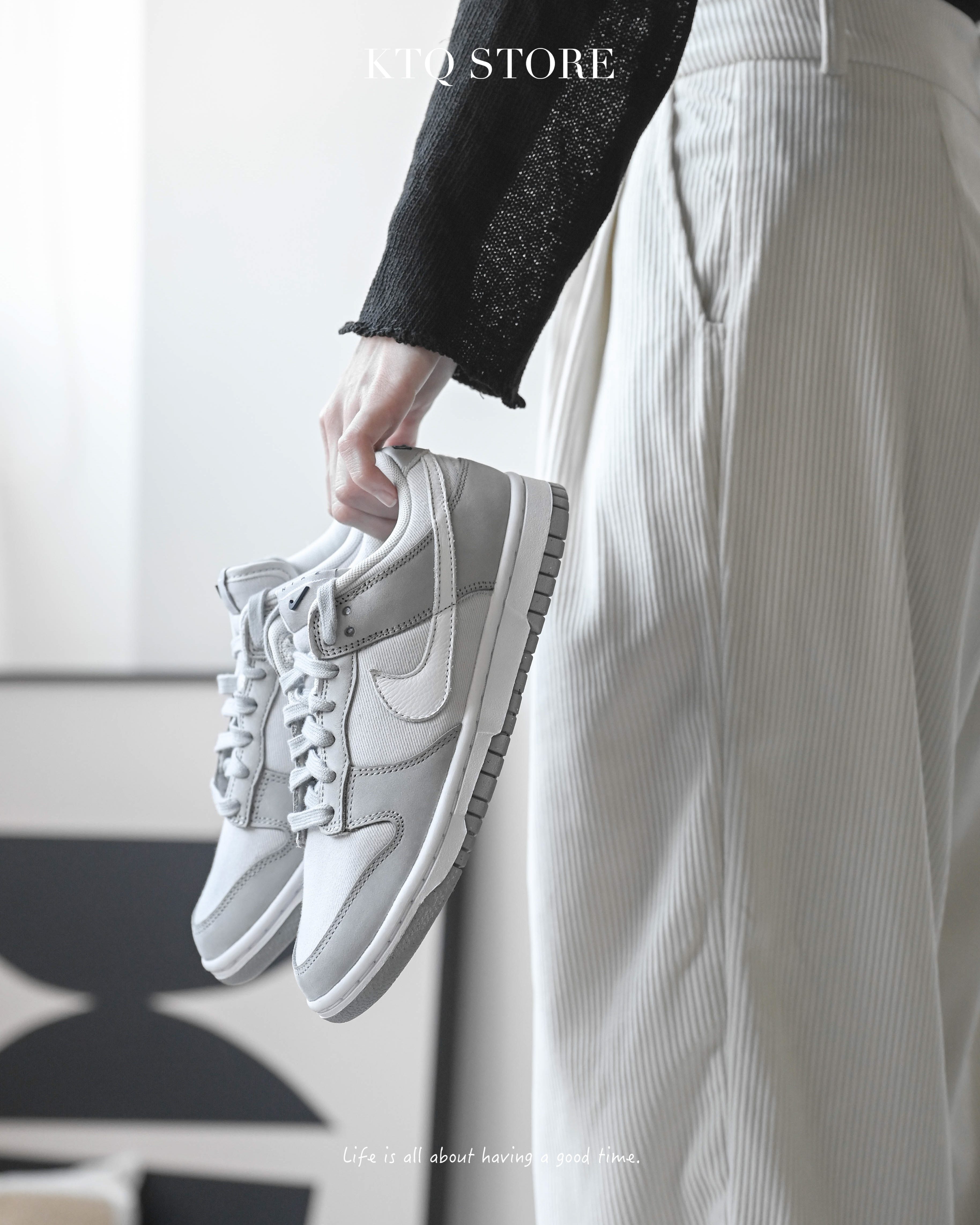 KTQ STORE ‧Nike Dunk Low Light Smoke Grey  北極灰白 FB7720-002