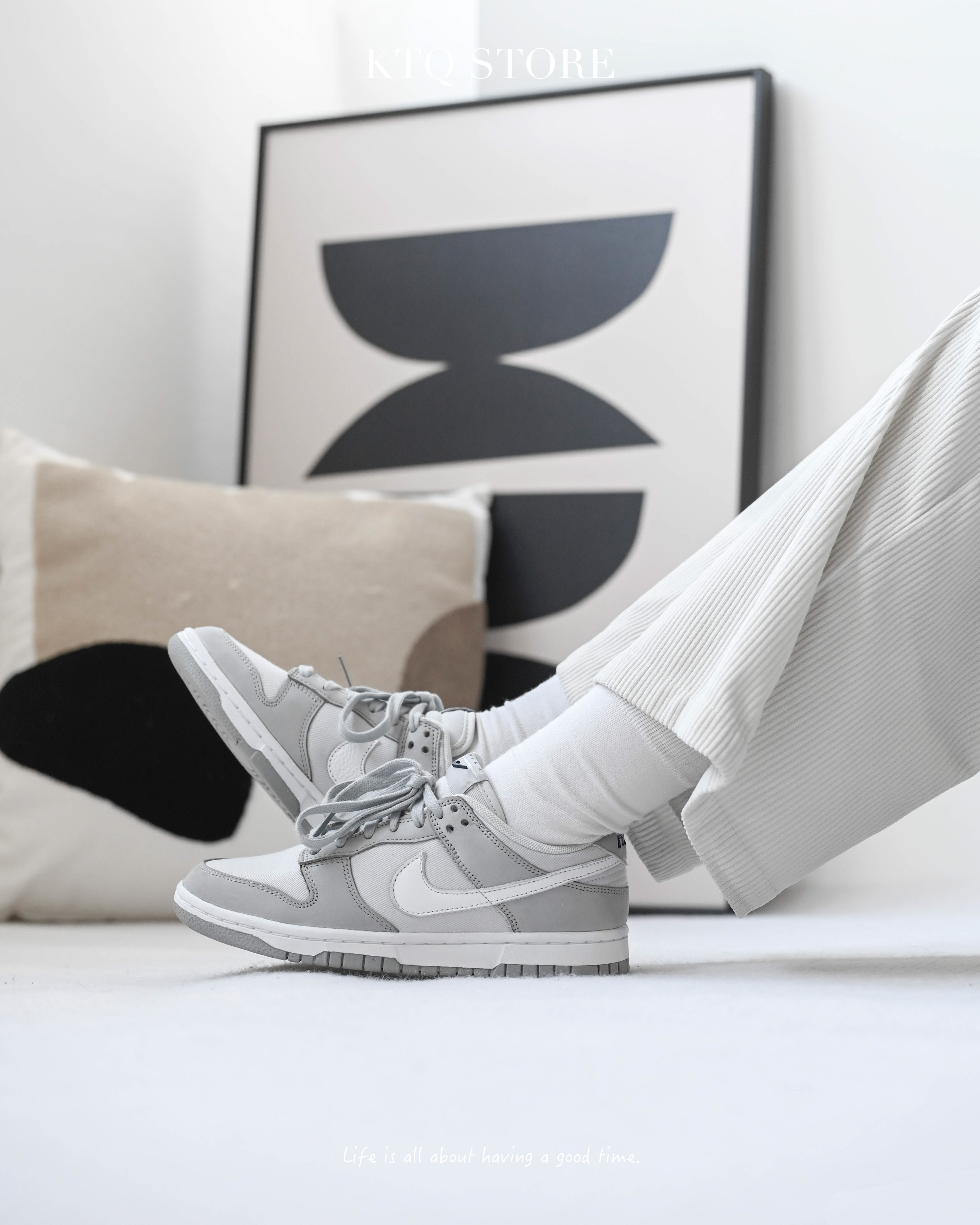 KTQ STORE ‧Nike Dunk Low Light Smoke Grey  北極灰白 FB7720-002