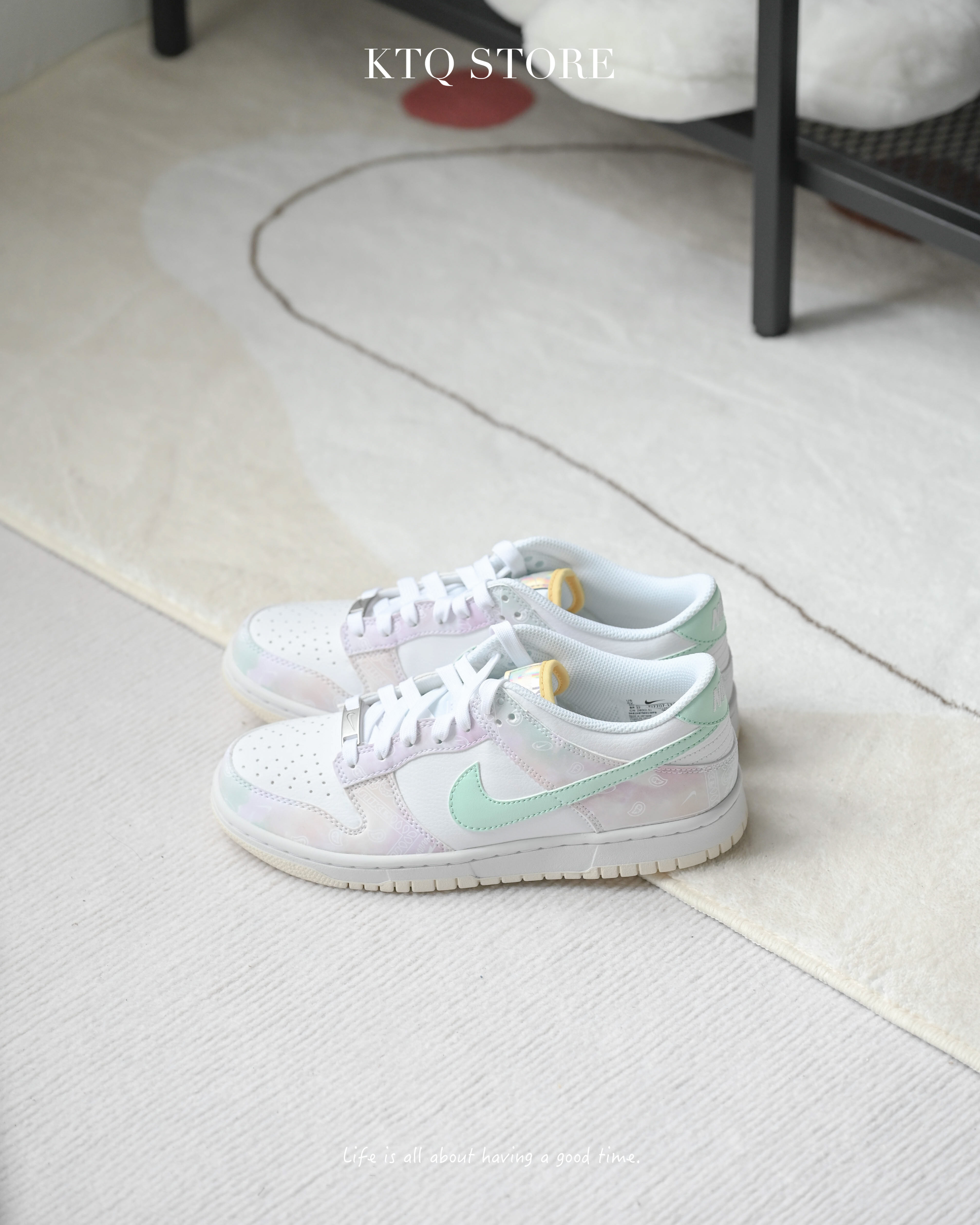 KTQ STORE ‧ Nike Dunk Low GS “Pastel Paisley” 大童鞋 白 變形蟲 FJ7707-131