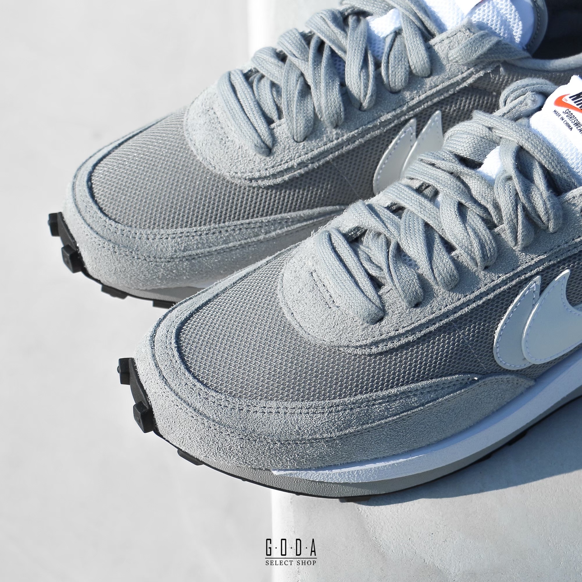 聯名款) Sacai X Fragment Design X Nike Ldwaffle 灰色閃電藤原浩