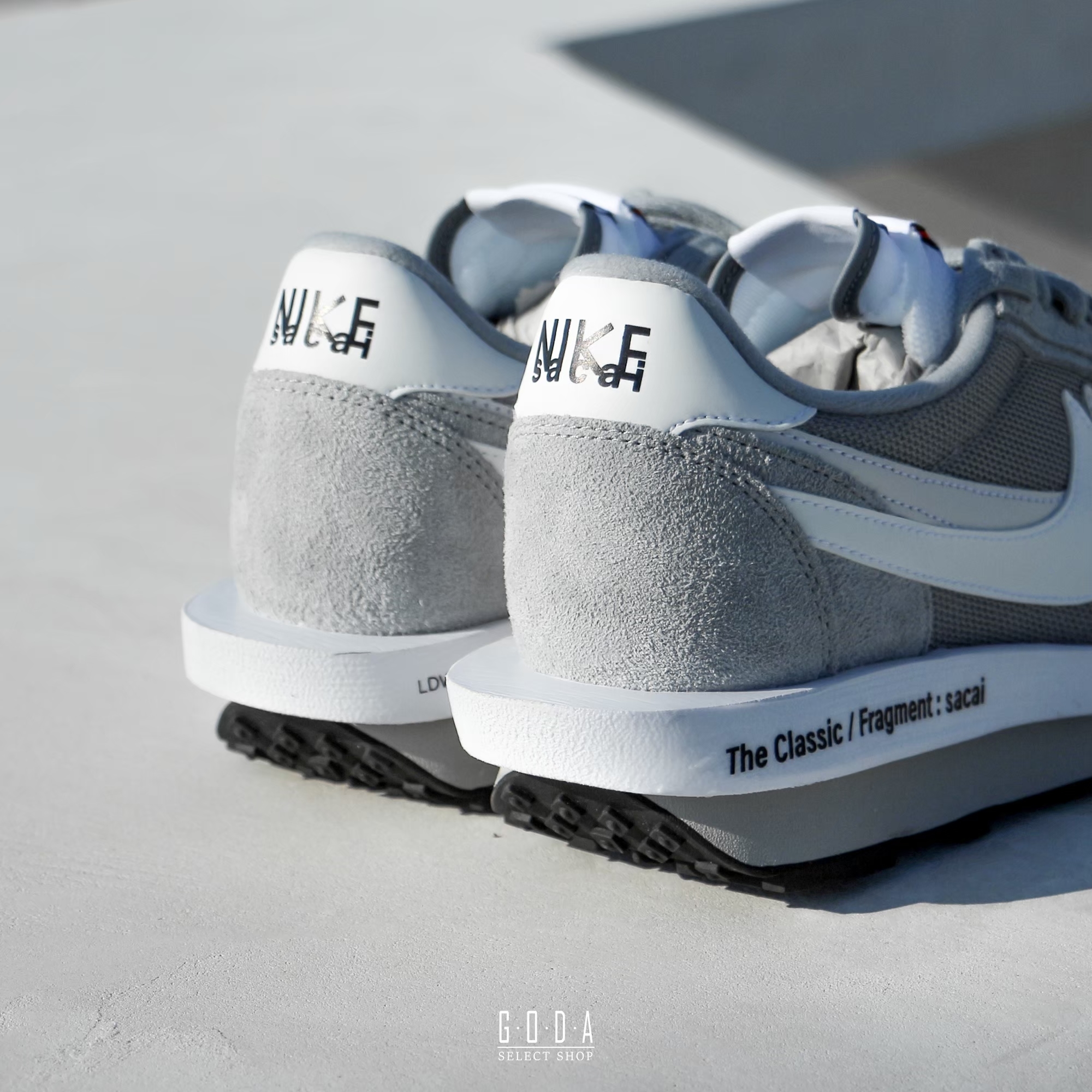 聯名款) Sacai X Fragment Design X Nike Ldwaffle 灰色閃電藤原浩