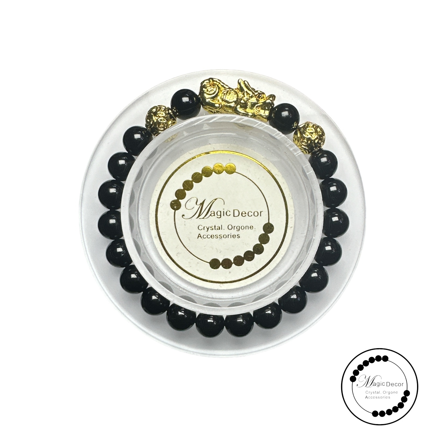 251201 - D16 8mm+傳承級黑碧璽999麒麟設計款手串