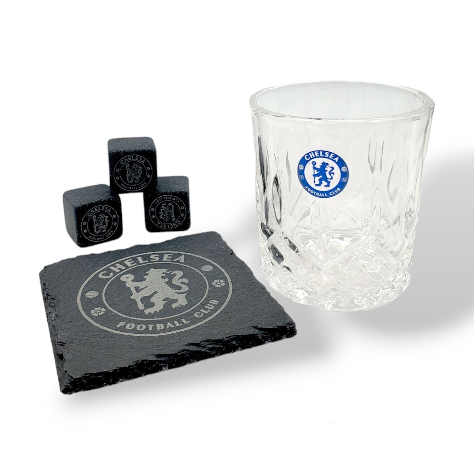 車路士威士忌杯/麻石冰粒/石板杯墊套裝