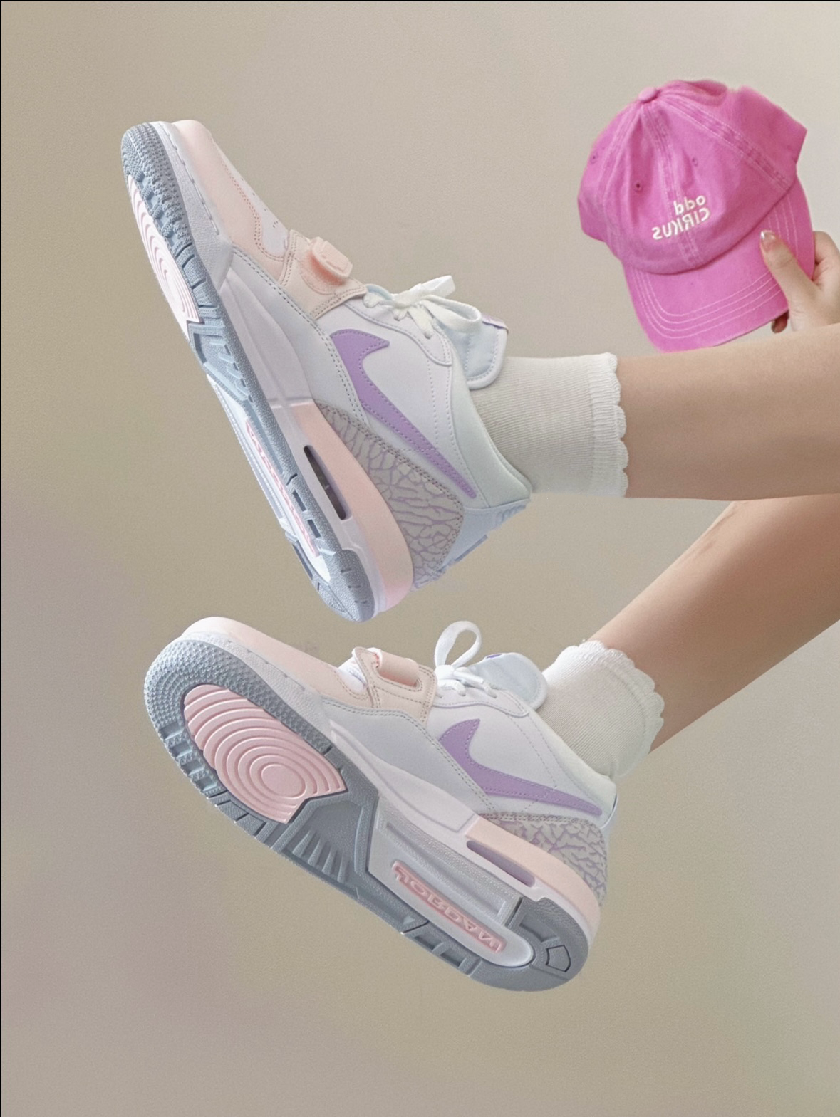 Nike Air Jordan Legacy 312 玲娜貝爾 粉紫色 白色 皮革 HF0747-151/預購