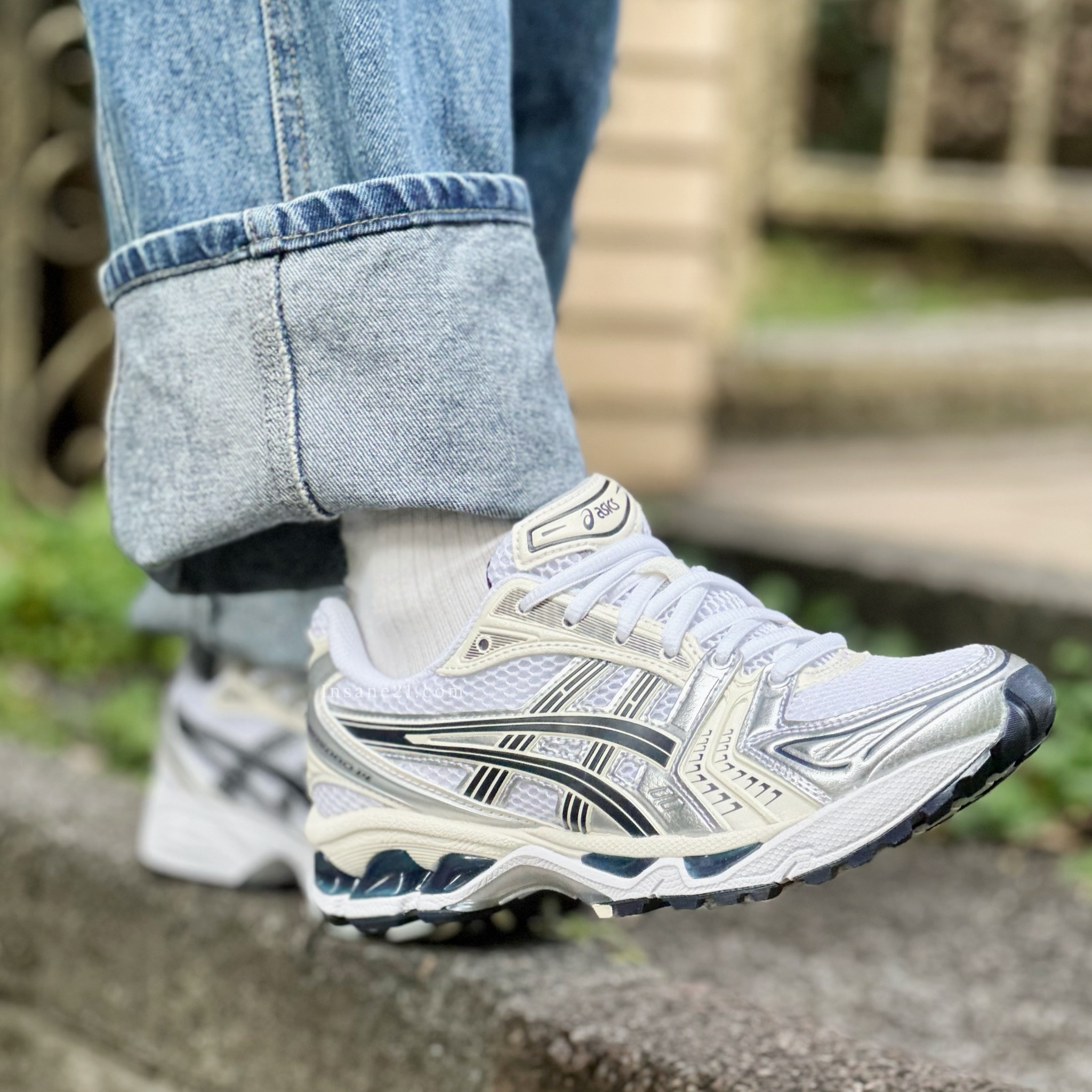 ASICS 亞瑟士 GEL-KAYANO 14 復古 奶油白 灰銀 男女 情侶鞋 1202A056-109