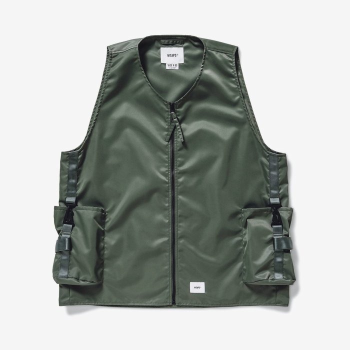 2020AW WTAPS RACK VEST NYLON TWILL 緞面背心兩色工裝