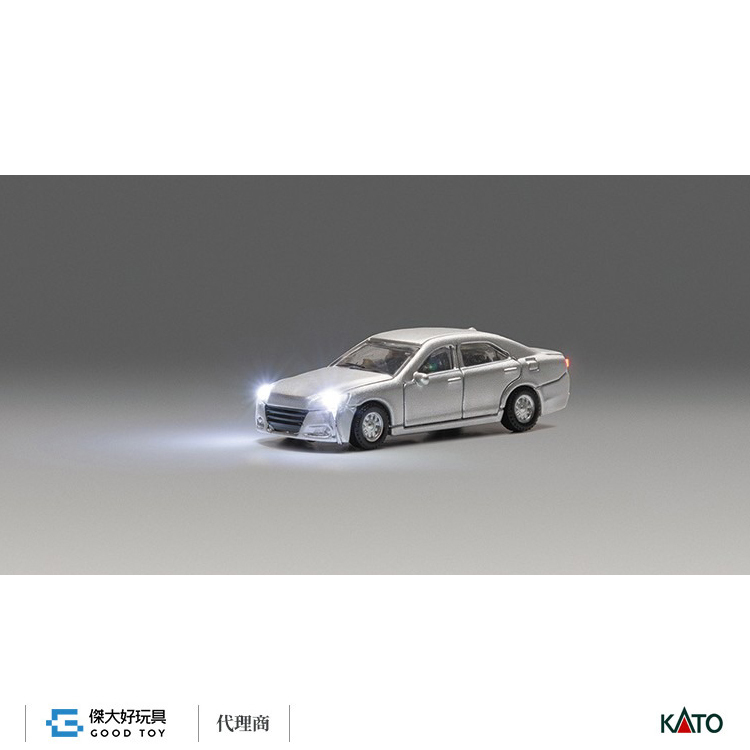 KATO 24-684B (N) 4門房車 銀 (頭/尾燈 亮燈)
