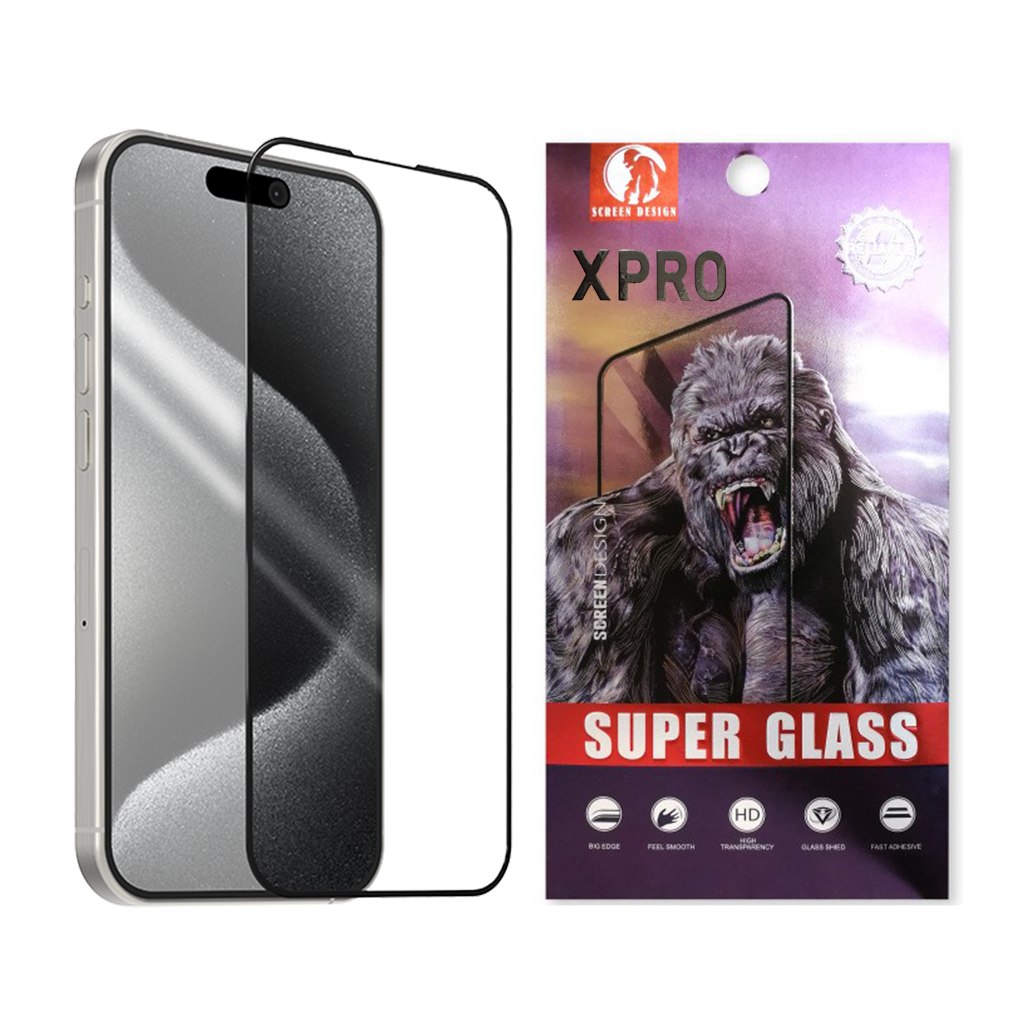 【現貨】XPRO - 巨猩 Super Glass HD - iPhone系列 高清防指紋高透光全屏鋼化玻璃保護貼