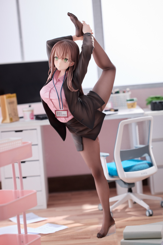 MAGI ARTS THE OFFICE LADY WHO HAS A FLEXIBLE BODY BUT DOESN'T WANT TO WORK PINK SHIRT VER. 1/6 SCALE FIGURE NORMAL EDITION