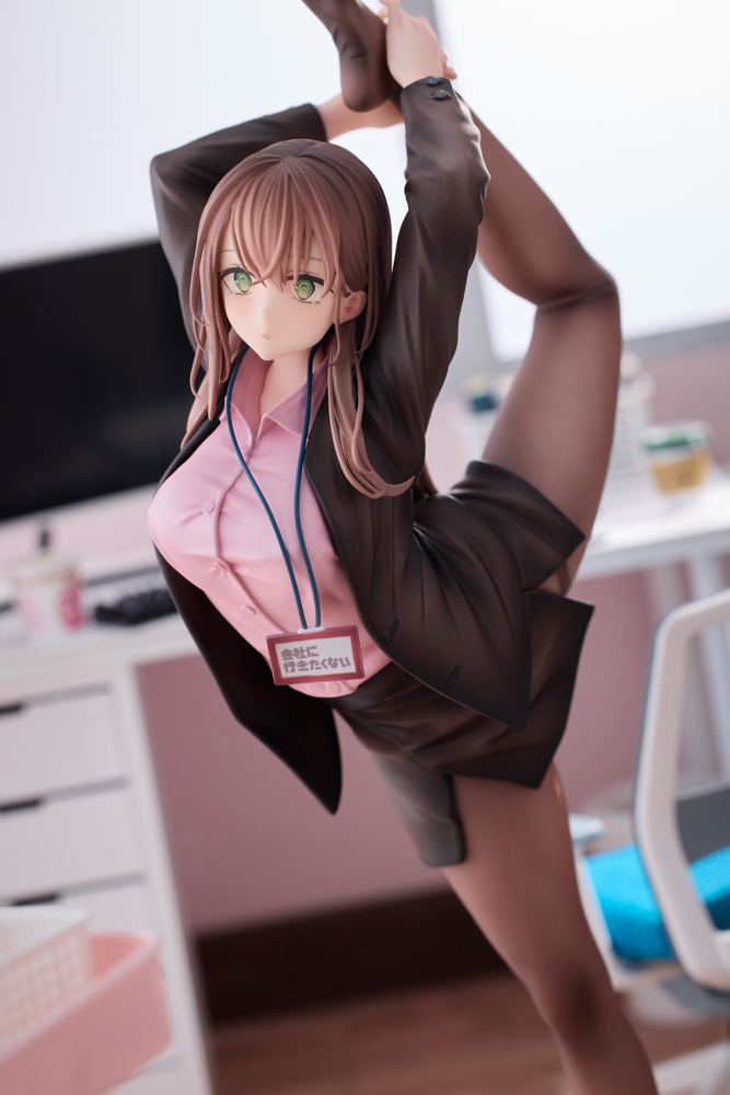 MAGI ARTS THE OFFICE LADY WHO HAS A FLEXIBLE BODY BUT DOESN'T WANT TO WORK PINK SHIRT VER. 1/6 SCALE FIGURE NORMAL EDITION