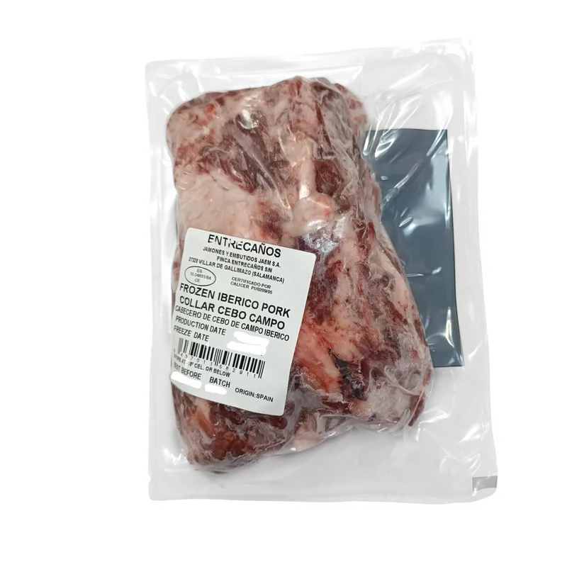 西班牙伊比利亞黑毛豬梅頭 , 均一價 Spainish Montaraz Iberoico Pork Collar (Cabecero) 1.4-1.6 千克/包 +/-5% (急凍 -18℃)