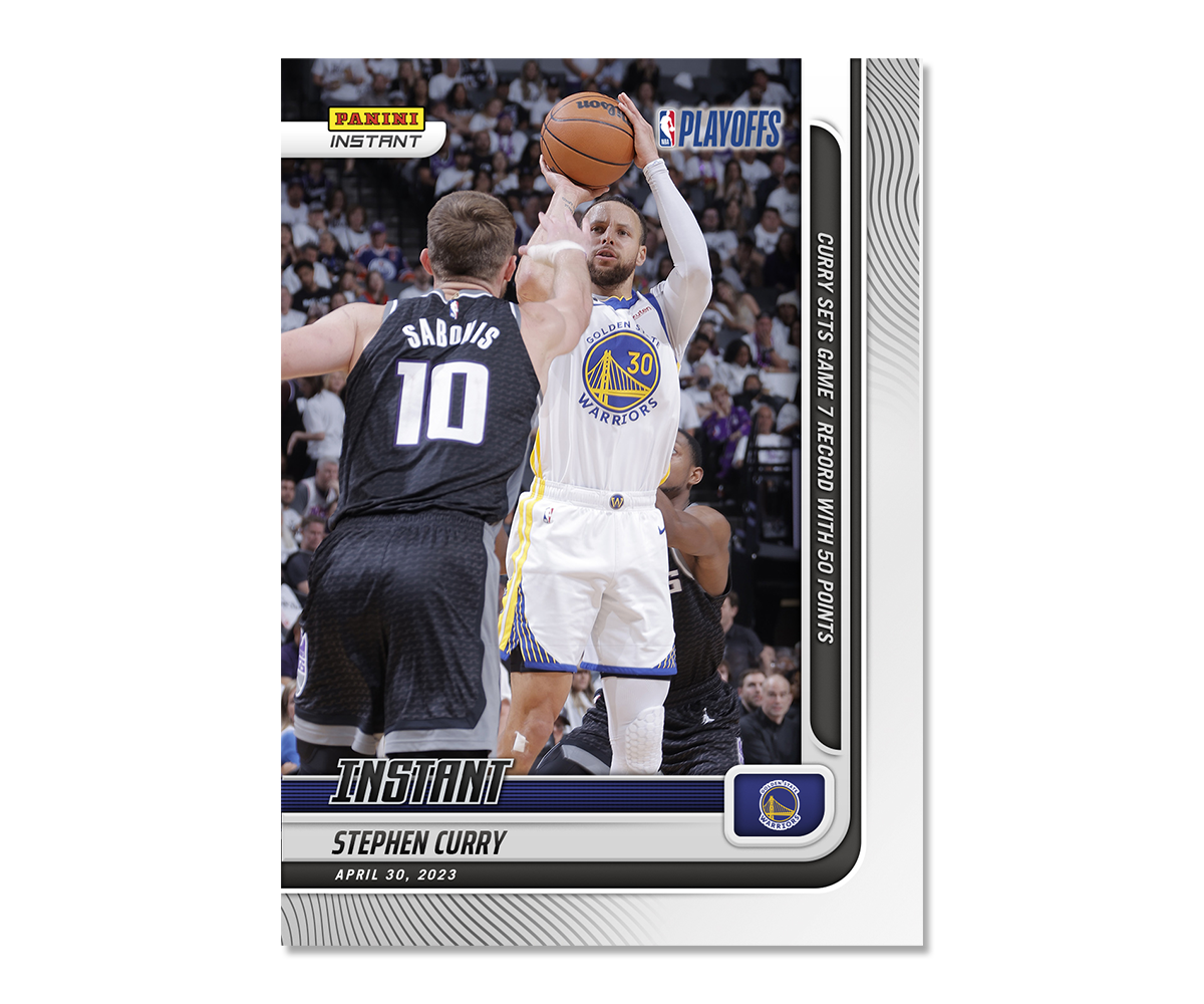 Stephen Curry - 2022-23 Nba Instant 萌神 狂砍50分 破紀錄個人生涯季後賽單場得分新高 率領金洲勇士搶七晉級第二輪 球員卡 #255