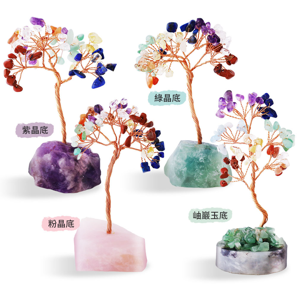O'Pretty 歐沛媞 天然七彩水晶樹(5X5X12cm)-多款
