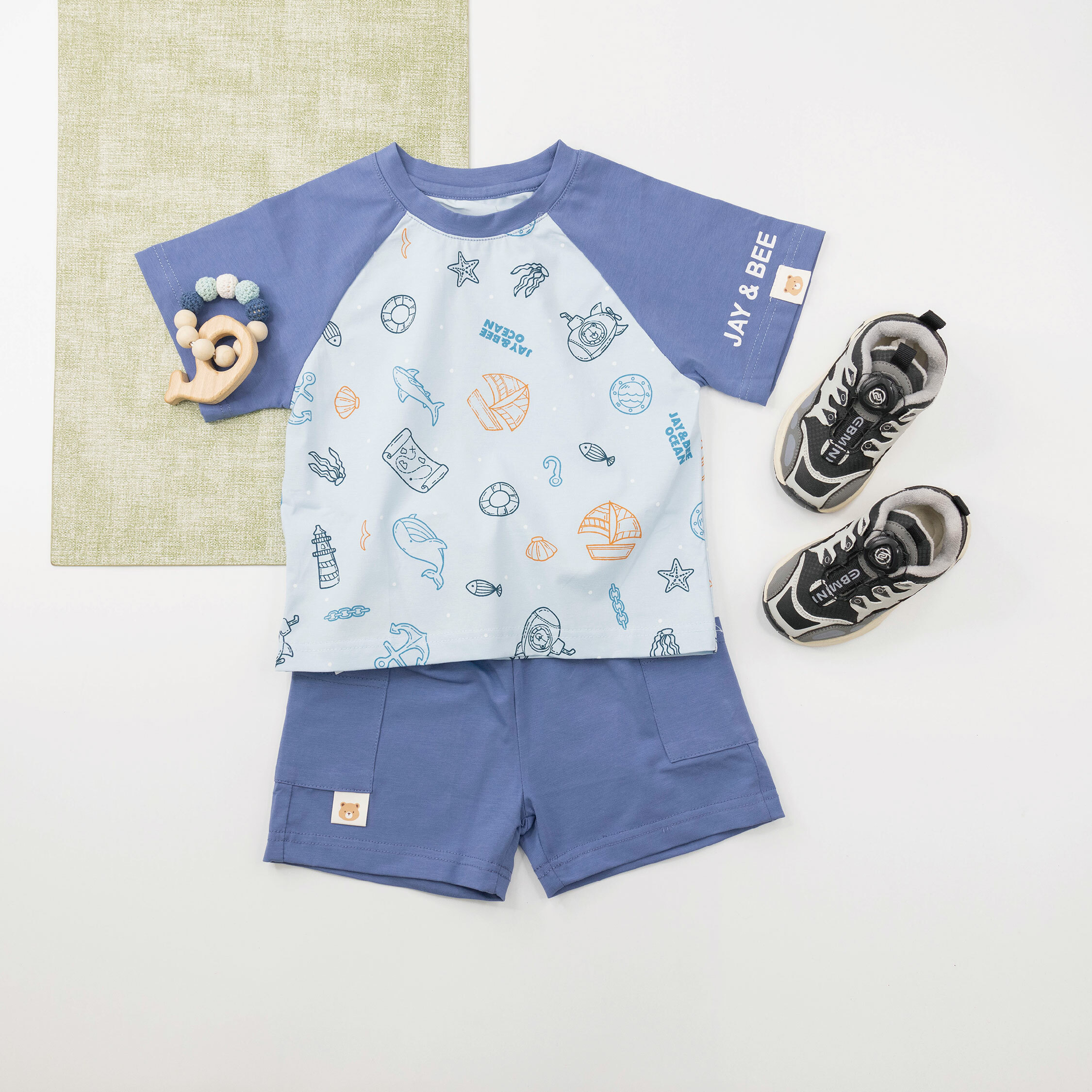 【JB1053】霜柔棉口袋短褲＊丈青色