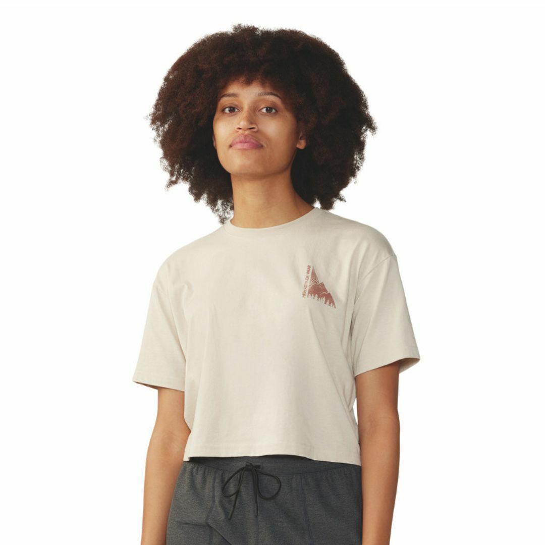 Mountain Hardwear T-shirt/女 Jagged Peak™ Boxy Crop Short Sleeve 貝殼白 (MHW2068781284)