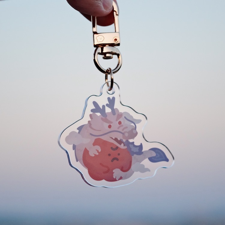 2024龍年限定  金屬壓克力掛飾  40mm