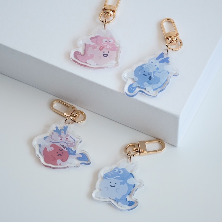 2024龍年限定  金屬壓克力掛飾  40mm