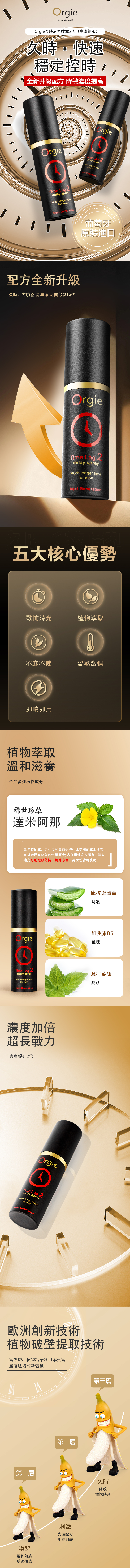 Orgie,Orgie 潤液滑,葡萄牙 Orgie,跳動式潤滑液,高潮液,快感增強液,水性潤滑液,矽性潤滑液,潤滑液,激情液,潤滑凝露,Orgie Time Lag 2 Delay Spray,延時噴霧