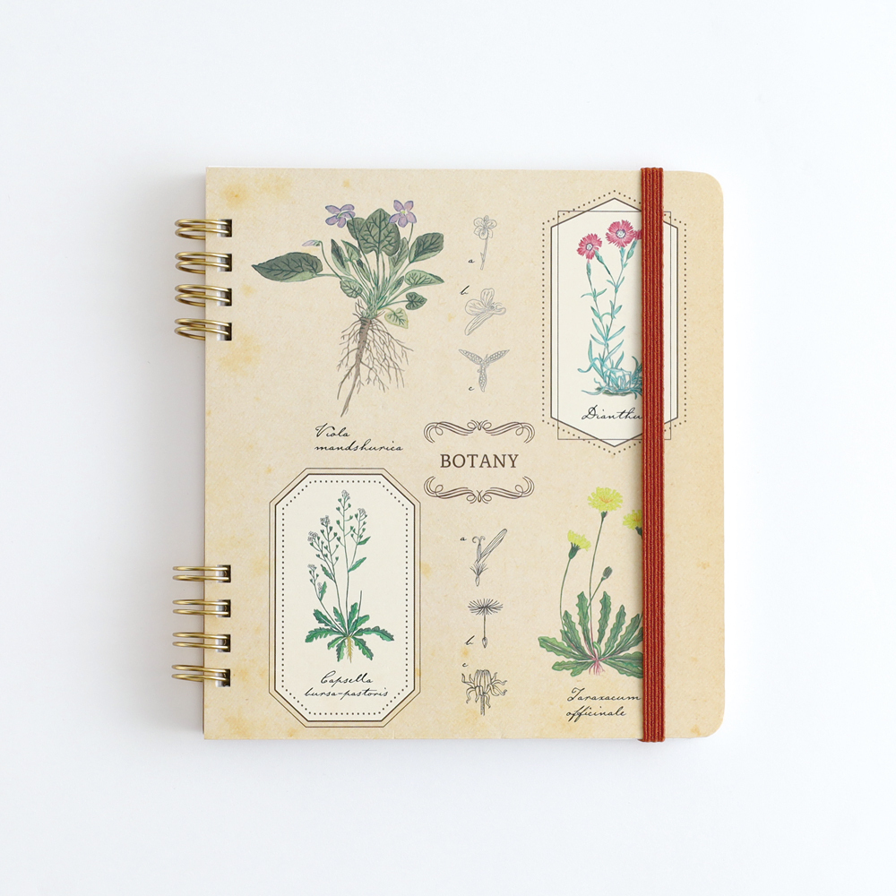 植物學圖鑑 線圈筆記本 ｜日本STUDY HOLIC