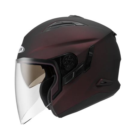 ZEUS 瑞獅 ZS613B 消光酒紅｜zeus helmets 素色 半罩 安全帽 雙鏡片
