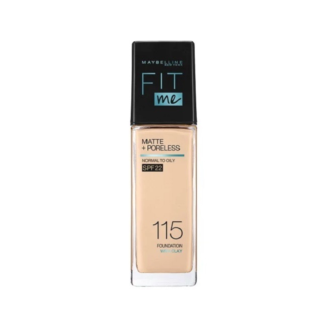 Maybelline New York - Fit Me 霧光控油零毛孔啞緻粉底液 SPF22 #115 30ml