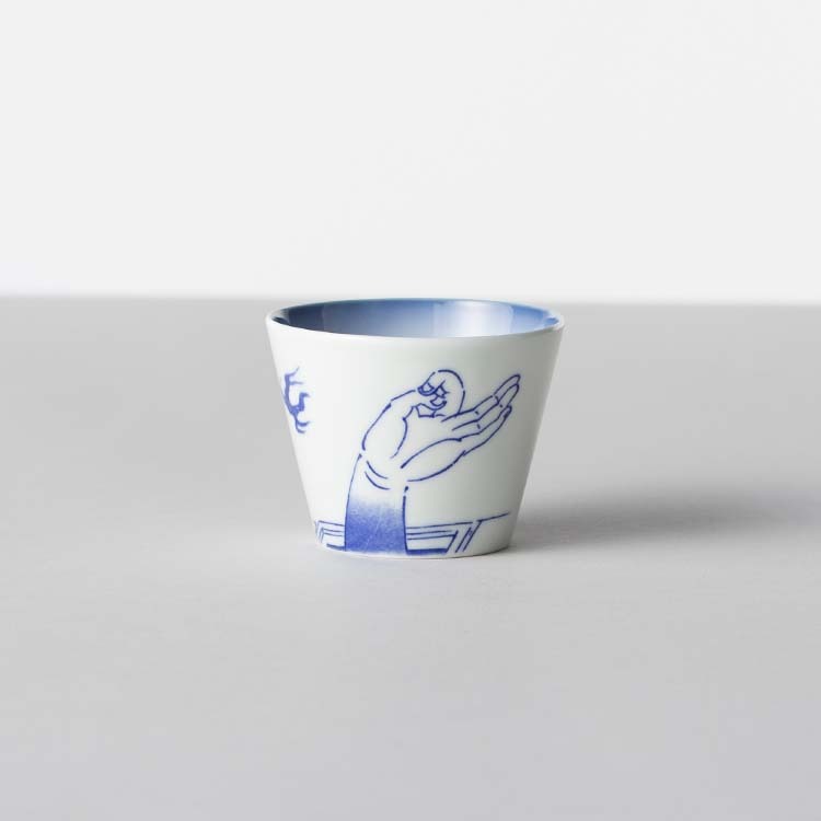 BARBAR 彩繪豬口杯-青花彩繪款