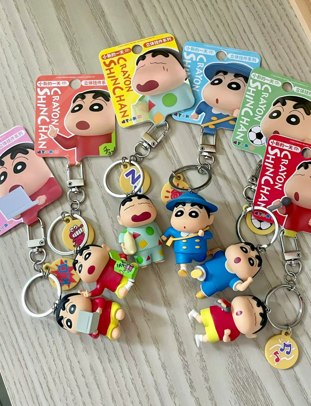 蠟筆小新 正版授權 鑰匙圈 小新的一天 立體鑰匙圈 6款 吊飾 掛飾 鑰匙扣 送禮(任買兩件711免運)/預購