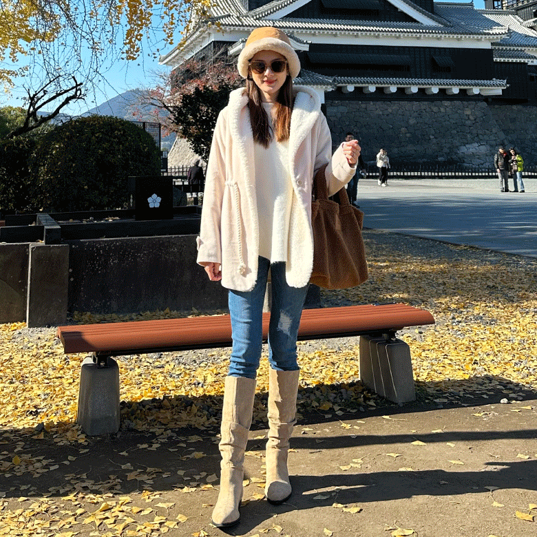 AFS超顯瘦毛毛外套