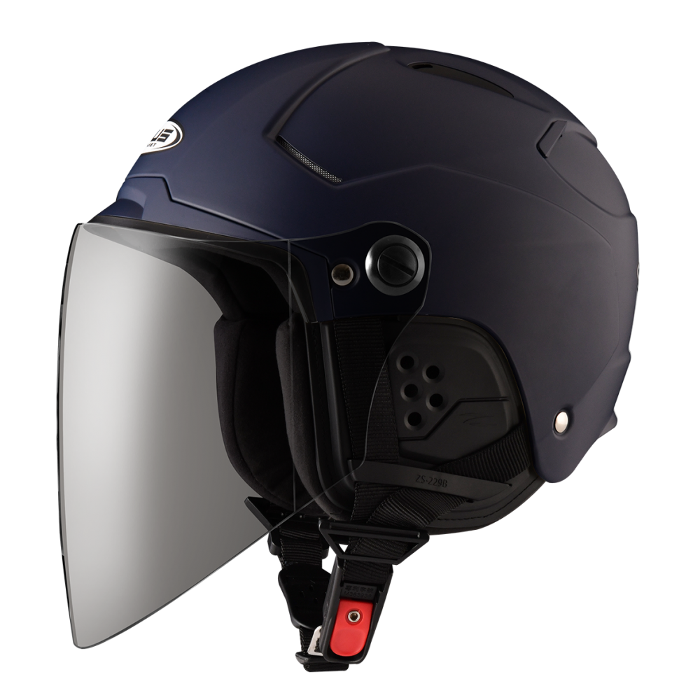ZEUS 瑞獅 ZS229B 消光暗藍｜zeus helmets 素色 半罩式 3/4罩