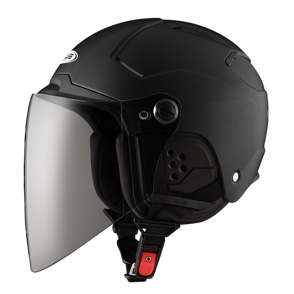 ZEUS 瑞獅 ZS229B 消光黑｜zeus helmets 素色 半罩式 3/4罩