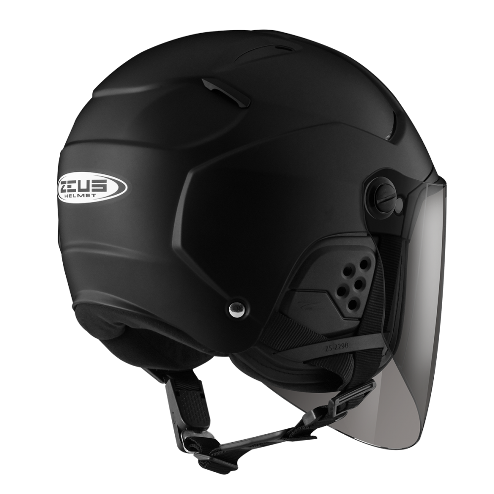 ZEUS 瑞獅 ZS229B 消光黑｜zeus helmets 素色 半罩式 3/4罩