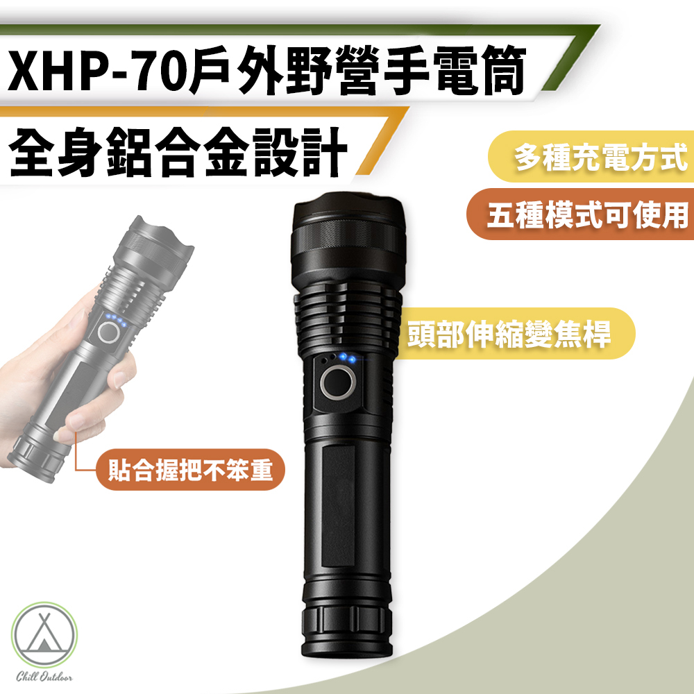 防水LED變焦手電筒 XHP-70