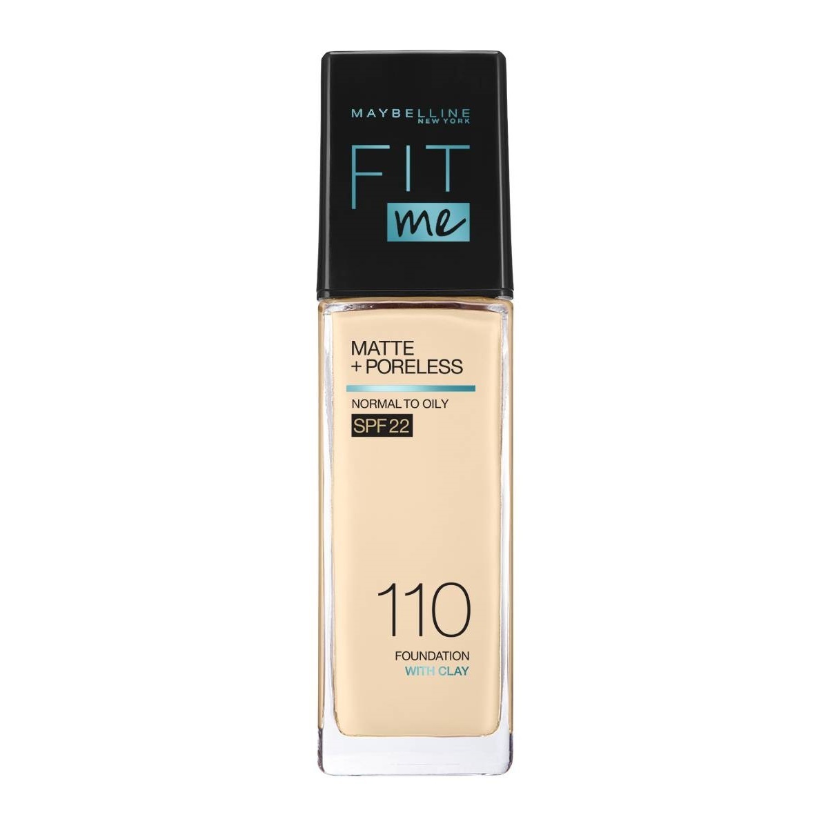 Maybelline New York - Fit Me 霧光控油零毛孔啞緻粉底液 SPF22 #110 30ml