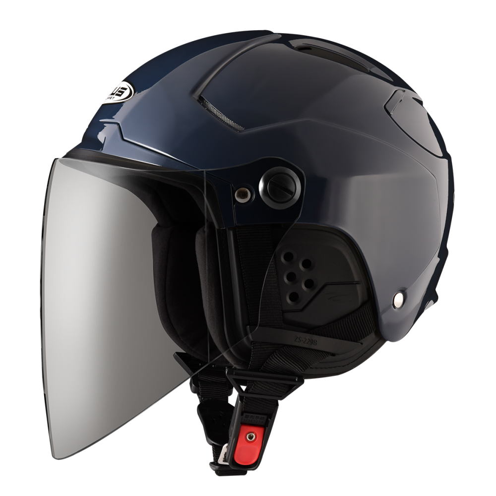 ZEUS 瑞獅 ZS229B 珍珠深藍灰｜zeus helmets 素色 半罩式 3/4罩