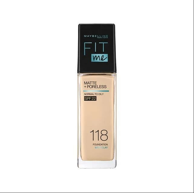 Maybelline New York - Fit Me 霧光控油零毛孔啞緻粉底液 SPF22 #118 30ml